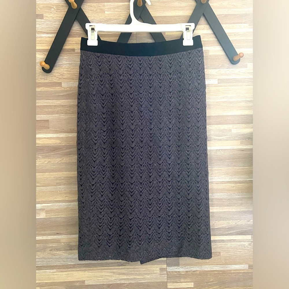 Long Ann Taylor Pencil black/gray skirt
